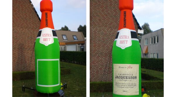 Attractiewinkel - Jubileum Opblaasfiguur Champagne Gepersonaliseerd